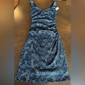 NWT $198 Laundry By Shelli Segal Black Silver Dress Size 6, New With‎ Tags